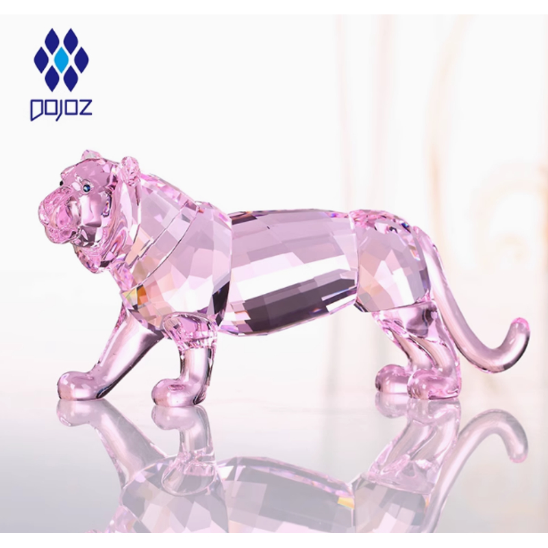 水晶十二生肖虎摆件家居装饰品桌面摆件动物模型生日礼物