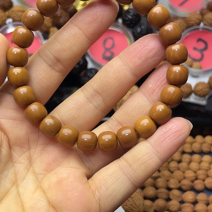吊坠桃核猴头光珠