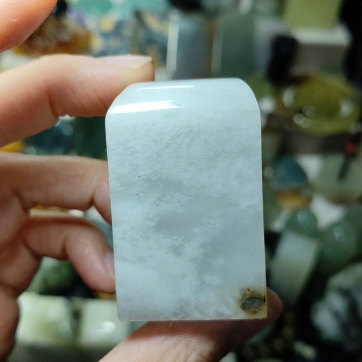 岫玉未镶嵌微瑕印章款式