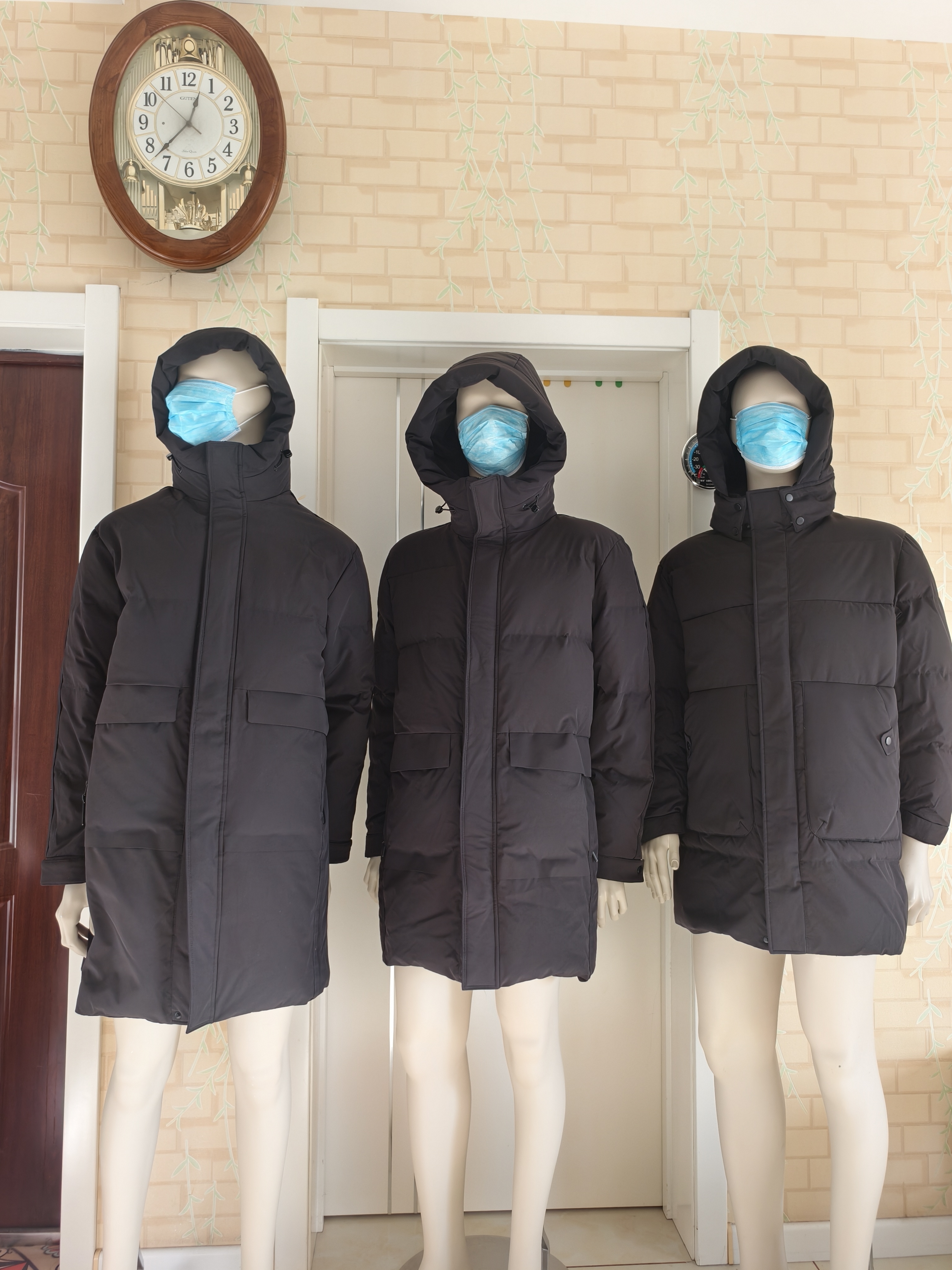 中石油正品内胆石墨烯中长款连帽羽绒服