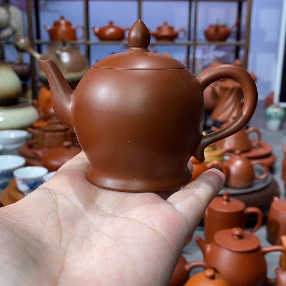紫砂茶壶章淑煌朱泥美人肩100cc