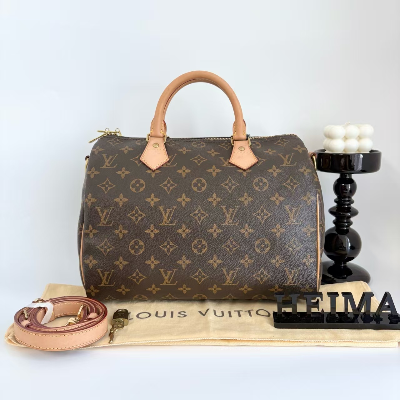 95新 LouisVuitton/路易威登 15690987 LVspeedy30肩带款  30*21 