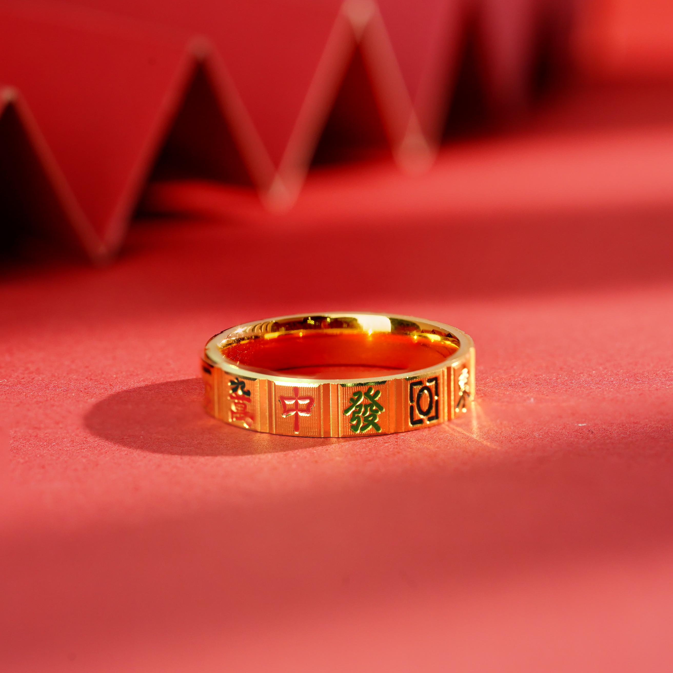 足银银制品 【小北好物】足银麻将戒指【圈口12-20】带盒-QH34X510