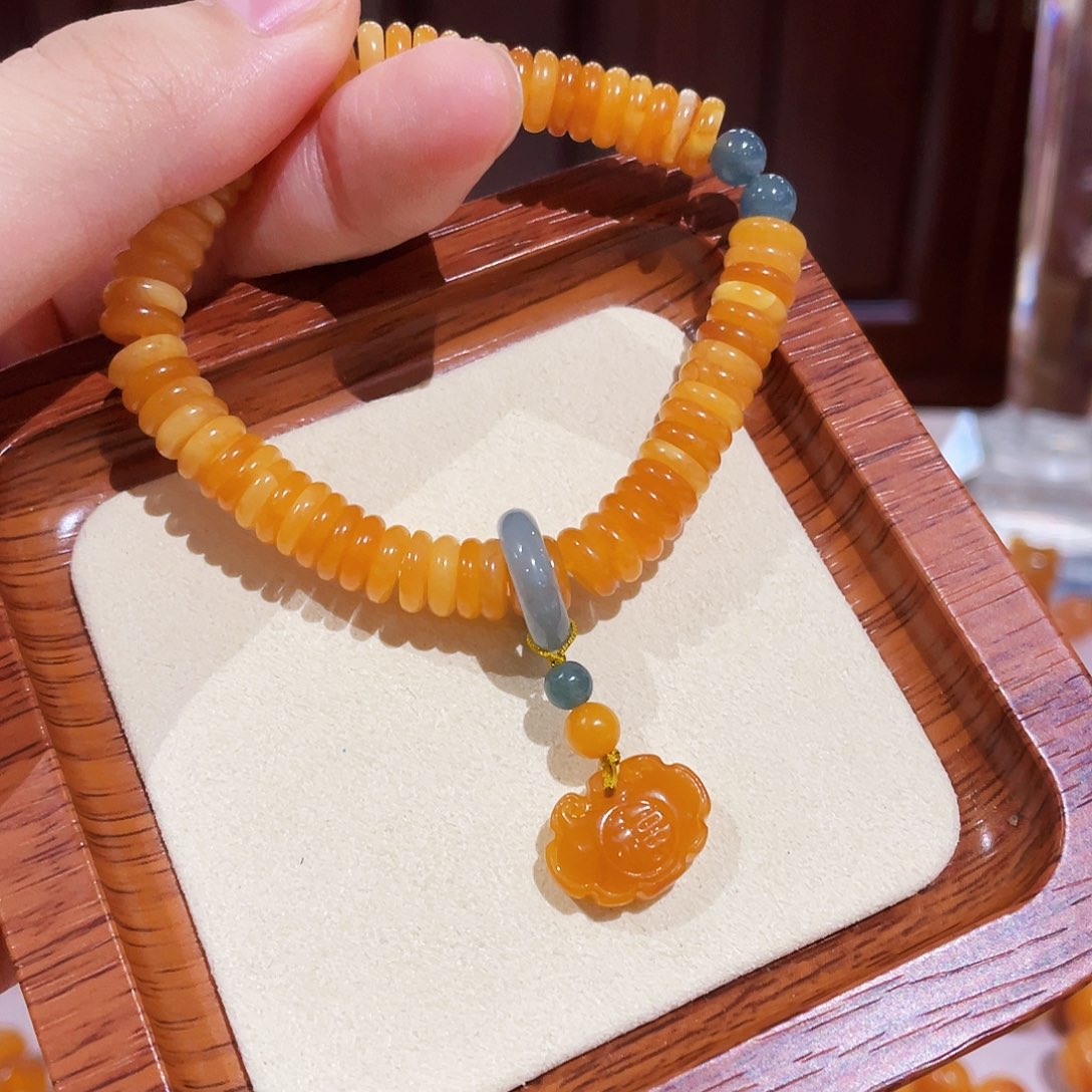 蜜蜡手链未镶嵌手串