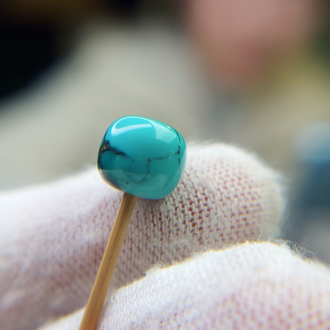 绿松石珠宝奇石未镶嵌9.6直径