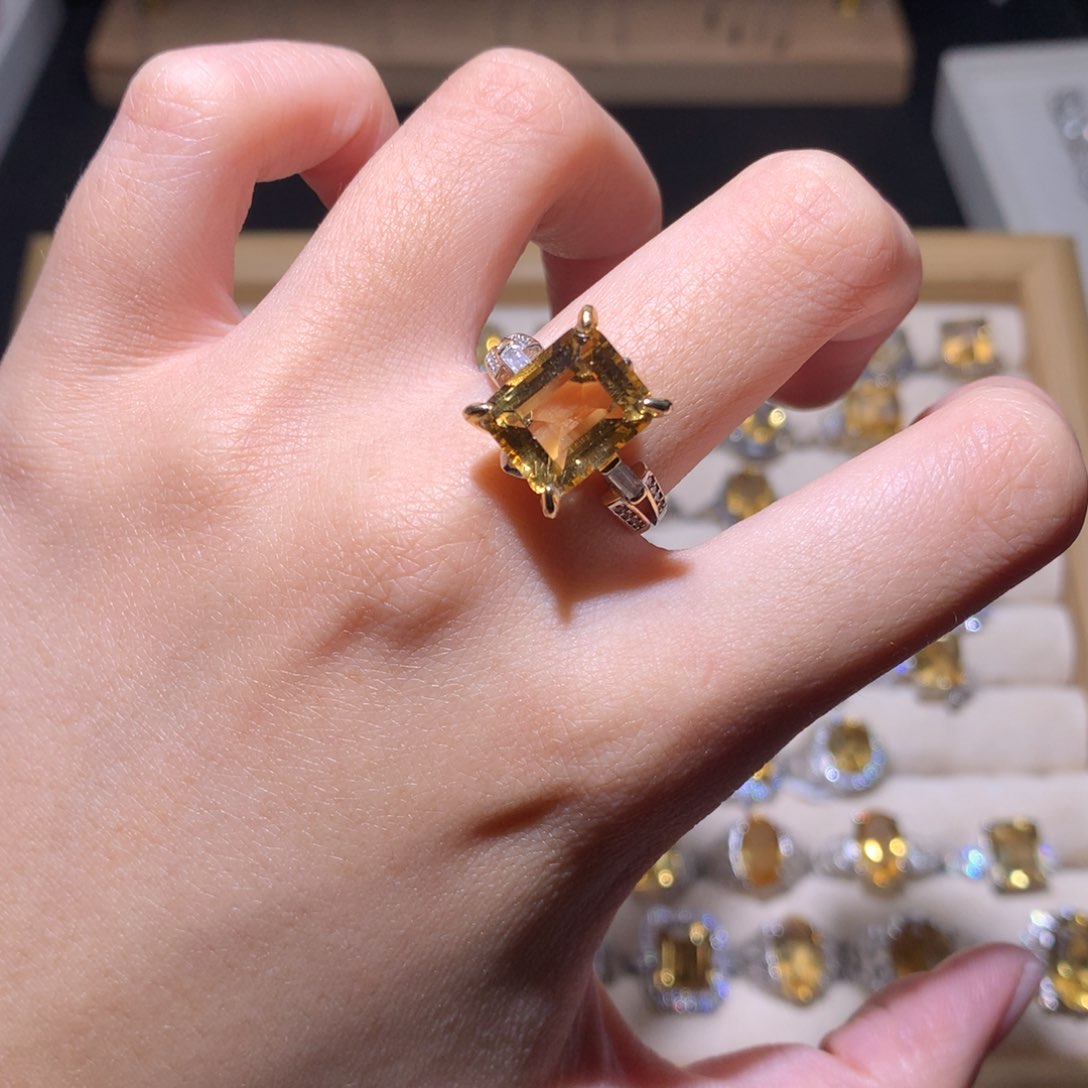 水晶戒指银S925镶嵌B****晏戒指