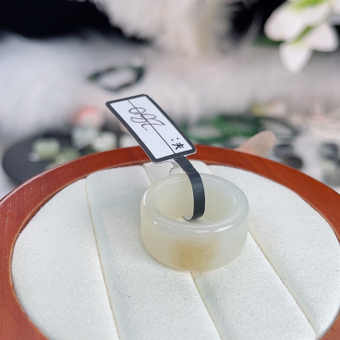 和田玉未镶嵌戒指k119 内径16.9mm