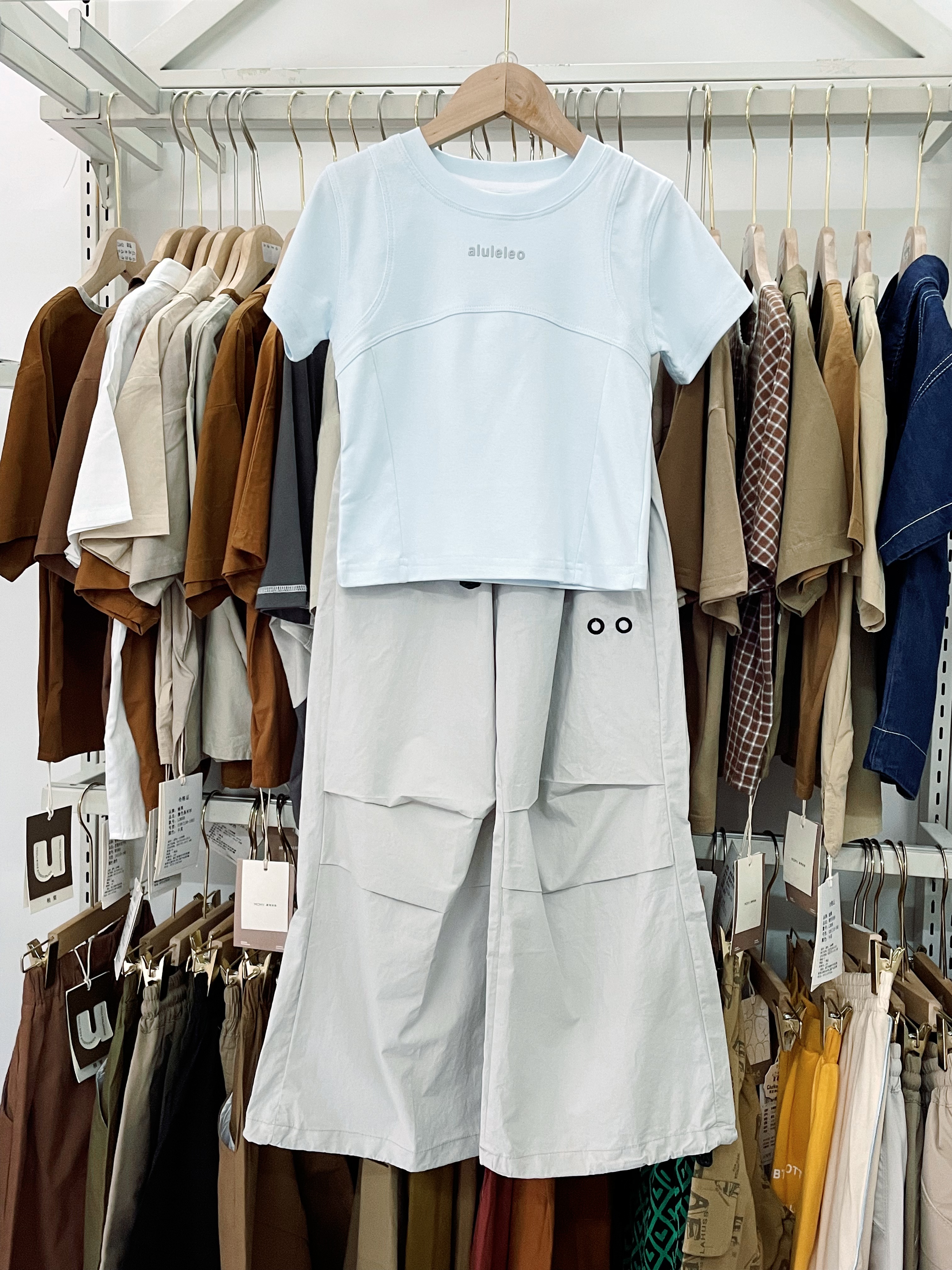 辣妹套装工装风时尚辣妹t工装裤青少年休闲套装夏季薄款潮