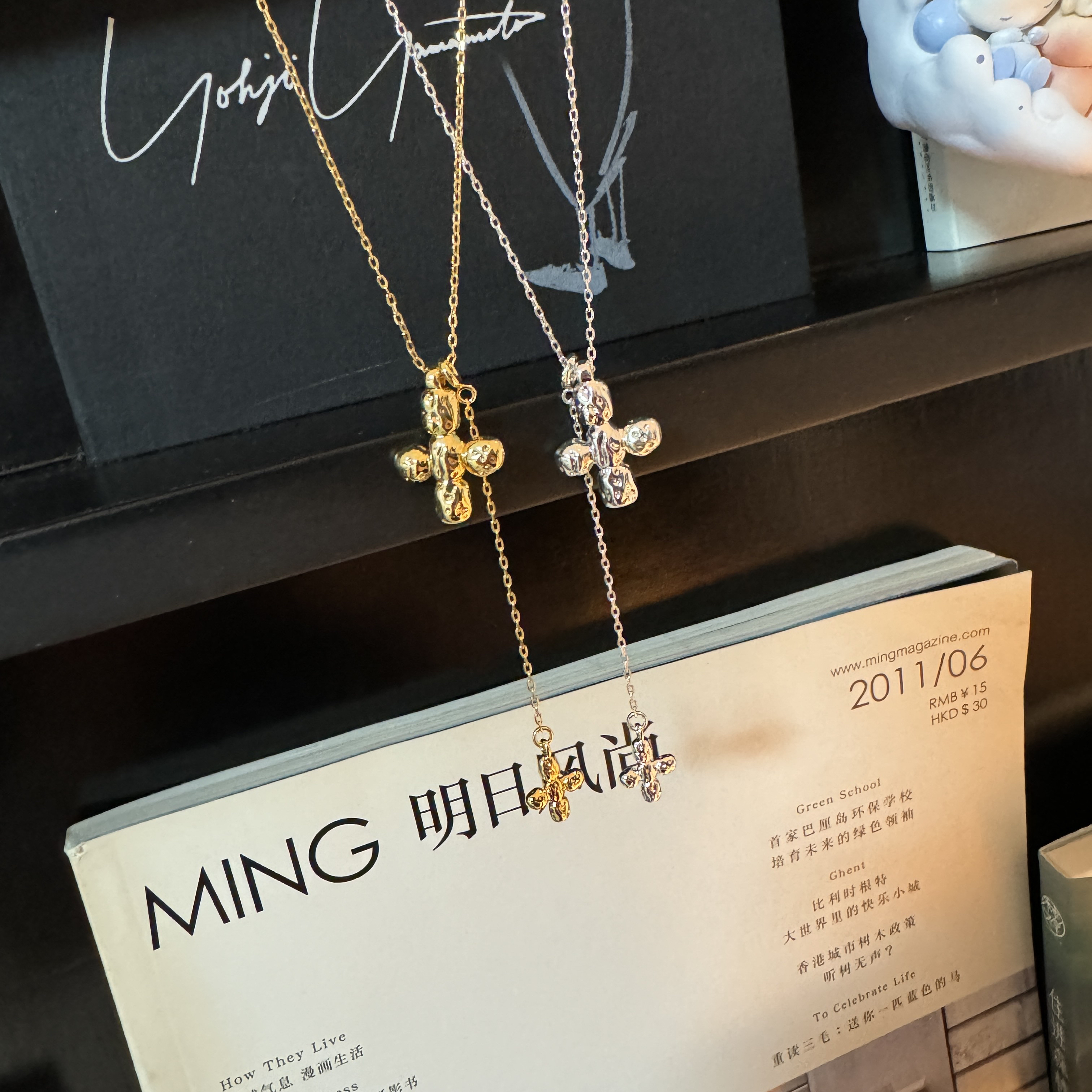 合金项链 SS定制【肌理纹十字毛衣链】小众饰品百搭时尚饰品