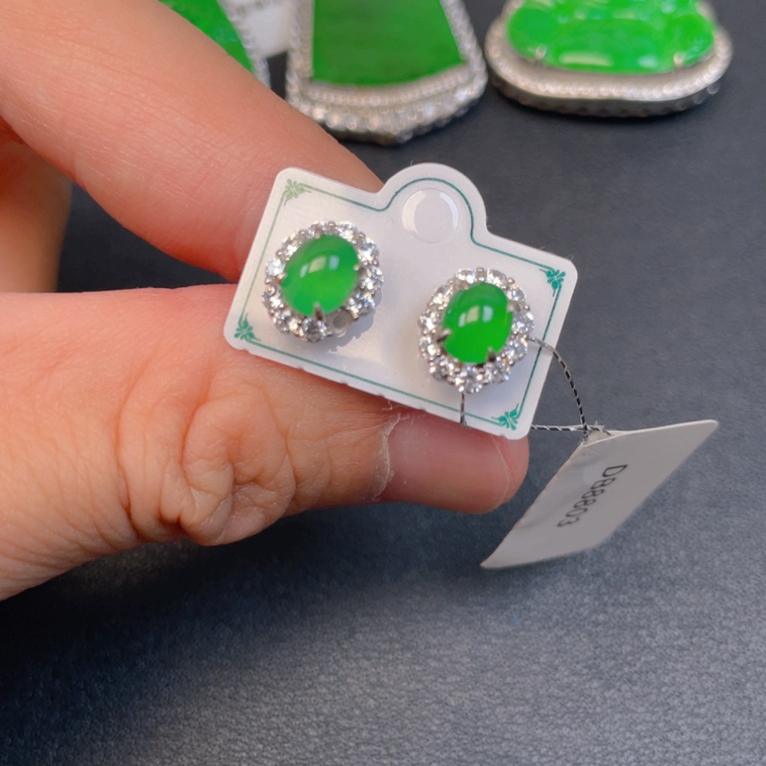 翡翠银S925镶嵌颈饰