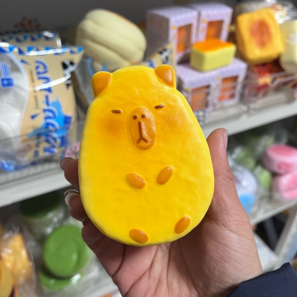 卡皮巴拉 仿真薯饼慢回弹捏捏乐解压玩具