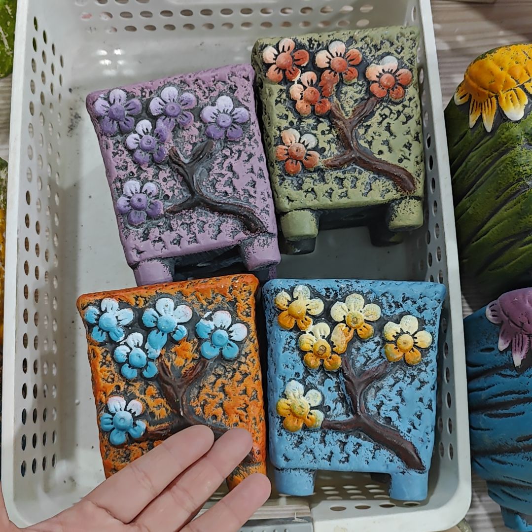 红陶吸水透气的白陶花盆凑满12发货