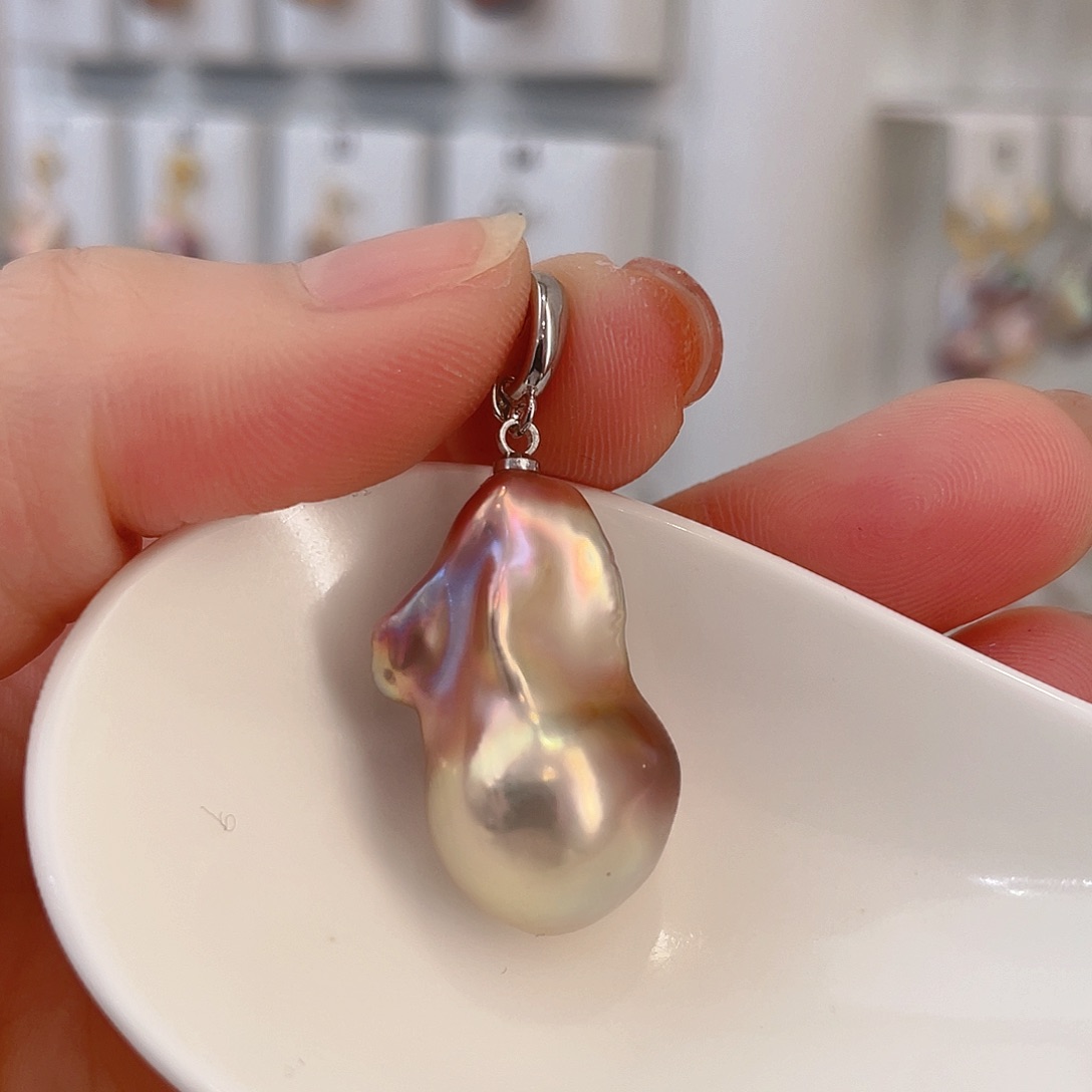 淡水珍珠颈饰银S925镶嵌?*