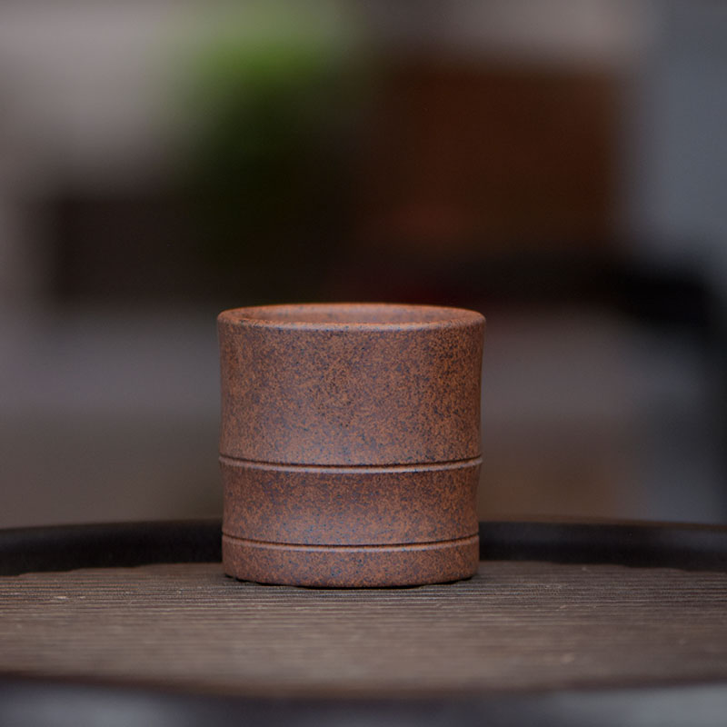 阎记抟砂 柴烧 大竹节杯  原矿主人杯S139 13 654