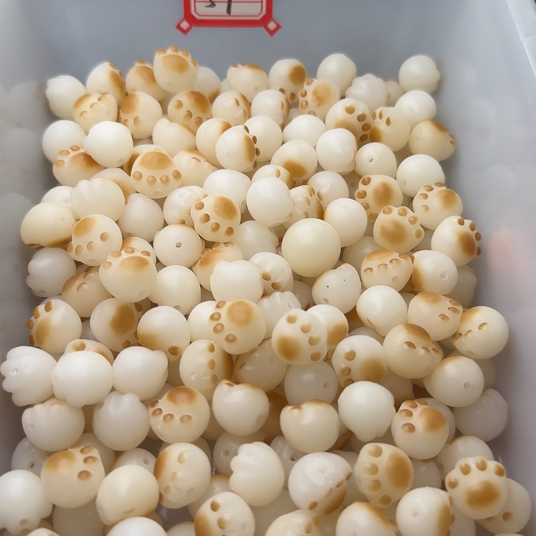 菩提根/象牙果吊坠20颗炭烧猫爪12