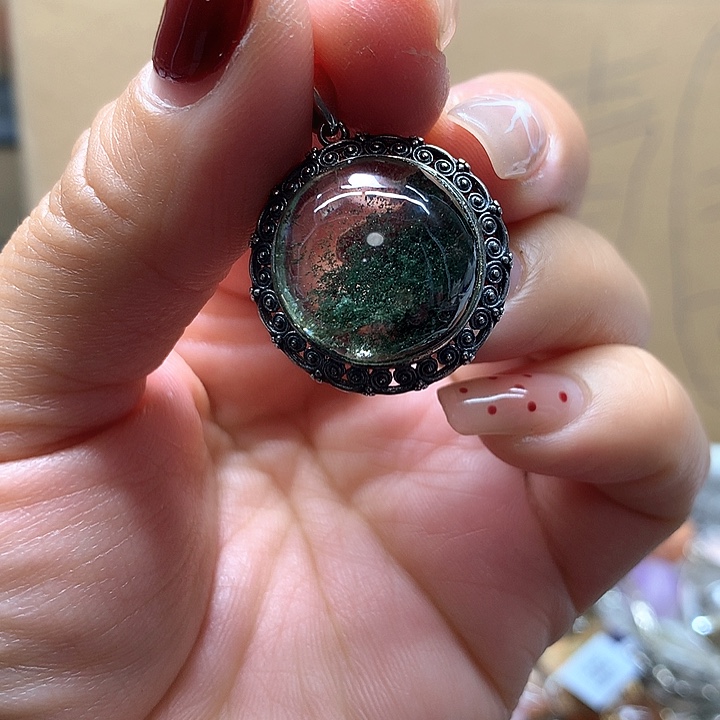 水晶水晶吊坠银S925镶嵌用****夫