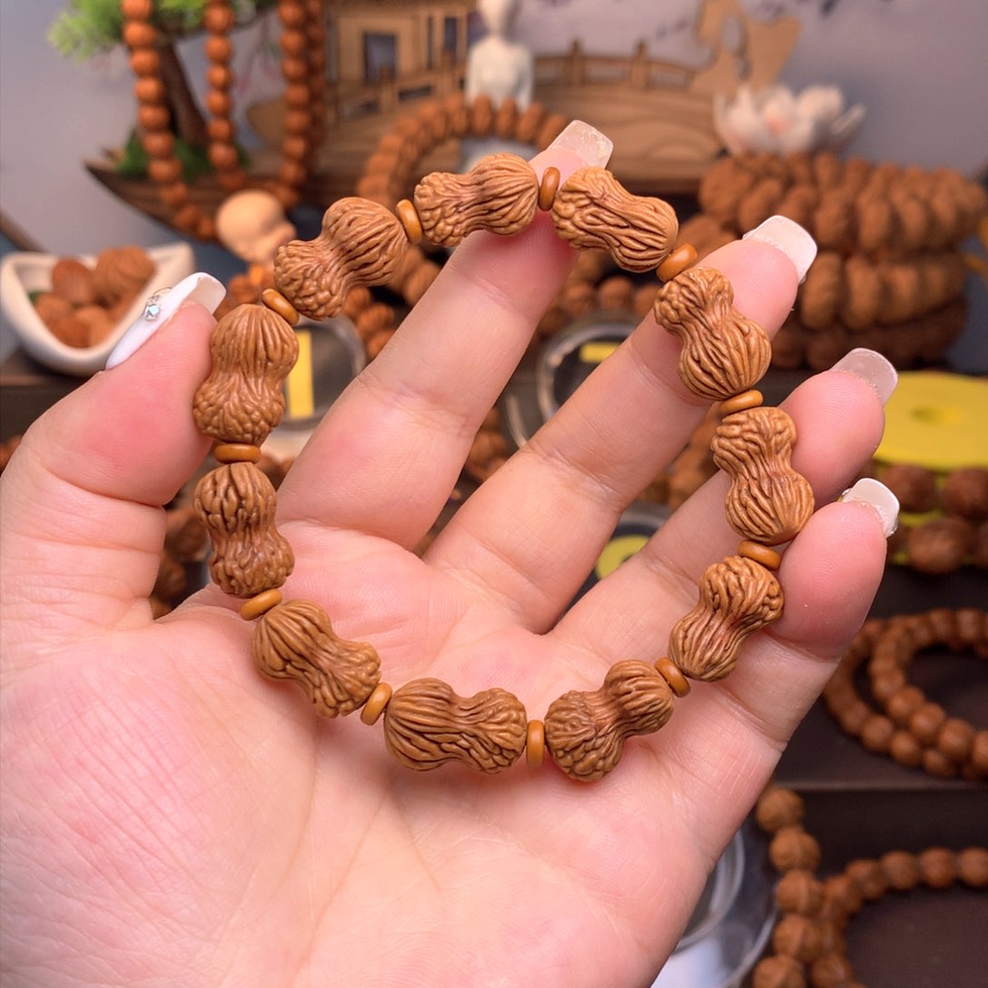 桃核手串龙纹桃核花生
