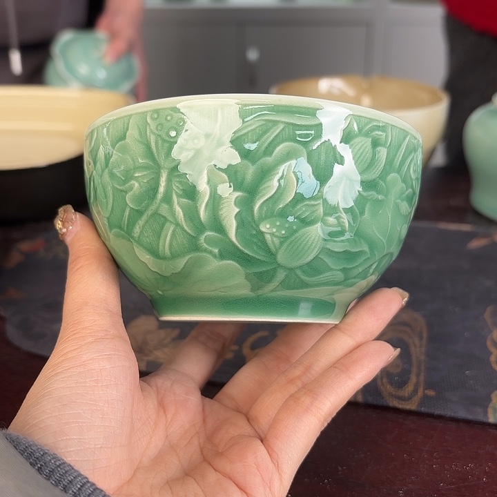 龙泉云间青瓷小米茶器