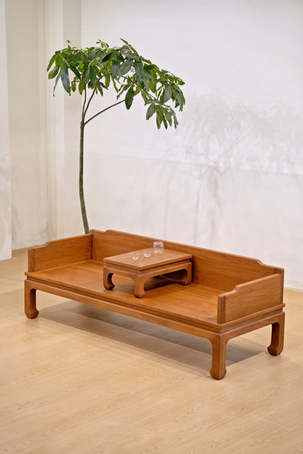 缅甸柚木沙发罗汉床贵妃榻两件套218*80*70座高40纯原木榫卯结构