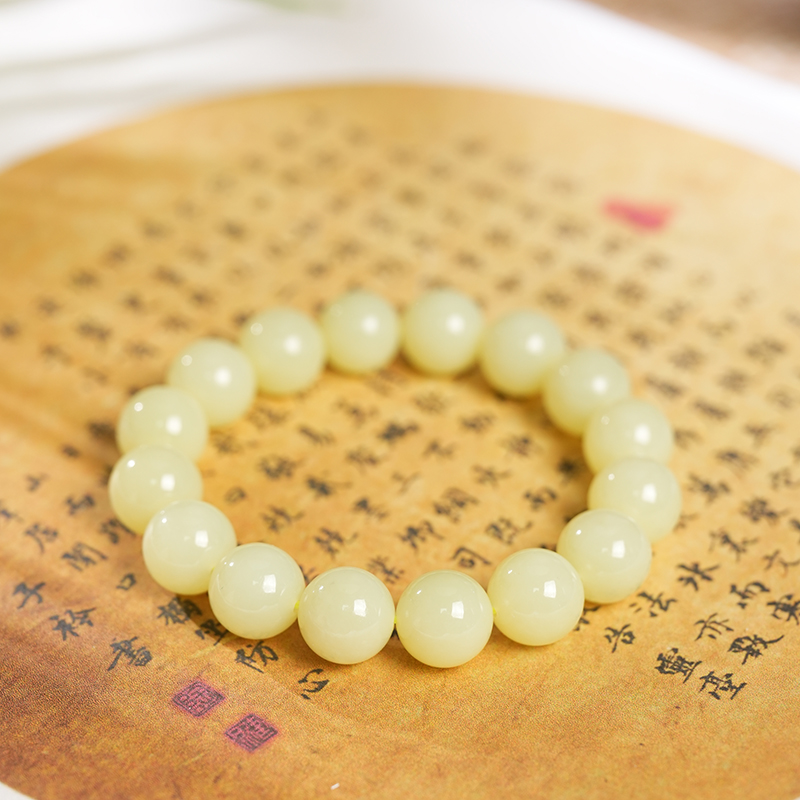 新疆和田玉 若羌精品黄玉卡12-11手串多样性发一件 鑫浩矿业