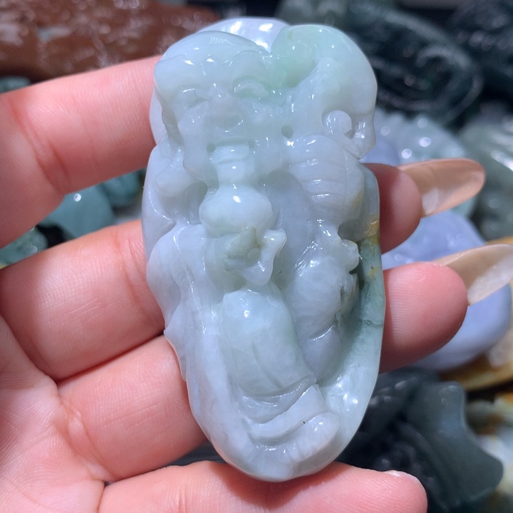 翡翠未镶嵌颈饰保真天然A货翡翠
