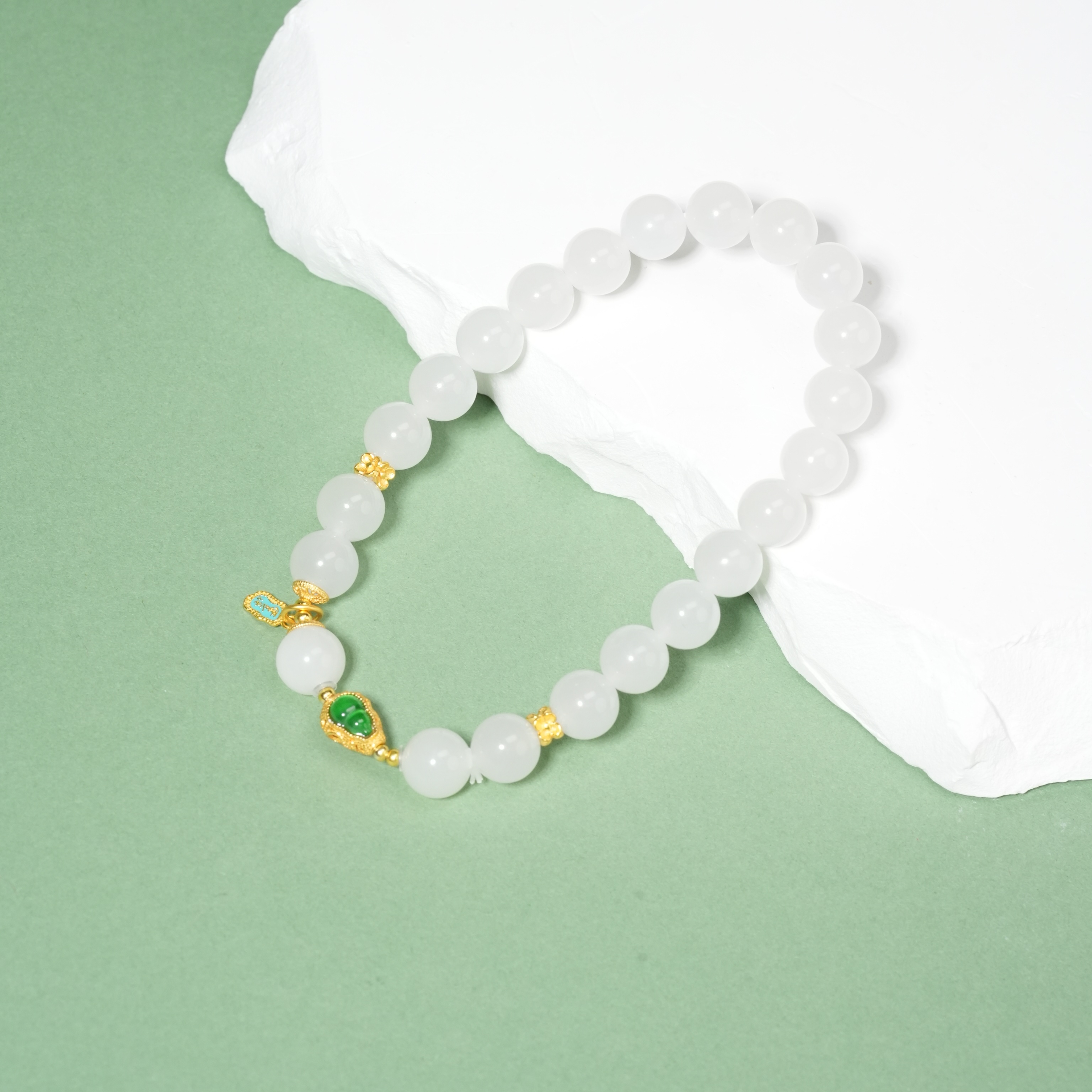 【普陀山欢喜】0801 和田玉DIY手串（发货多样性一件）G35515