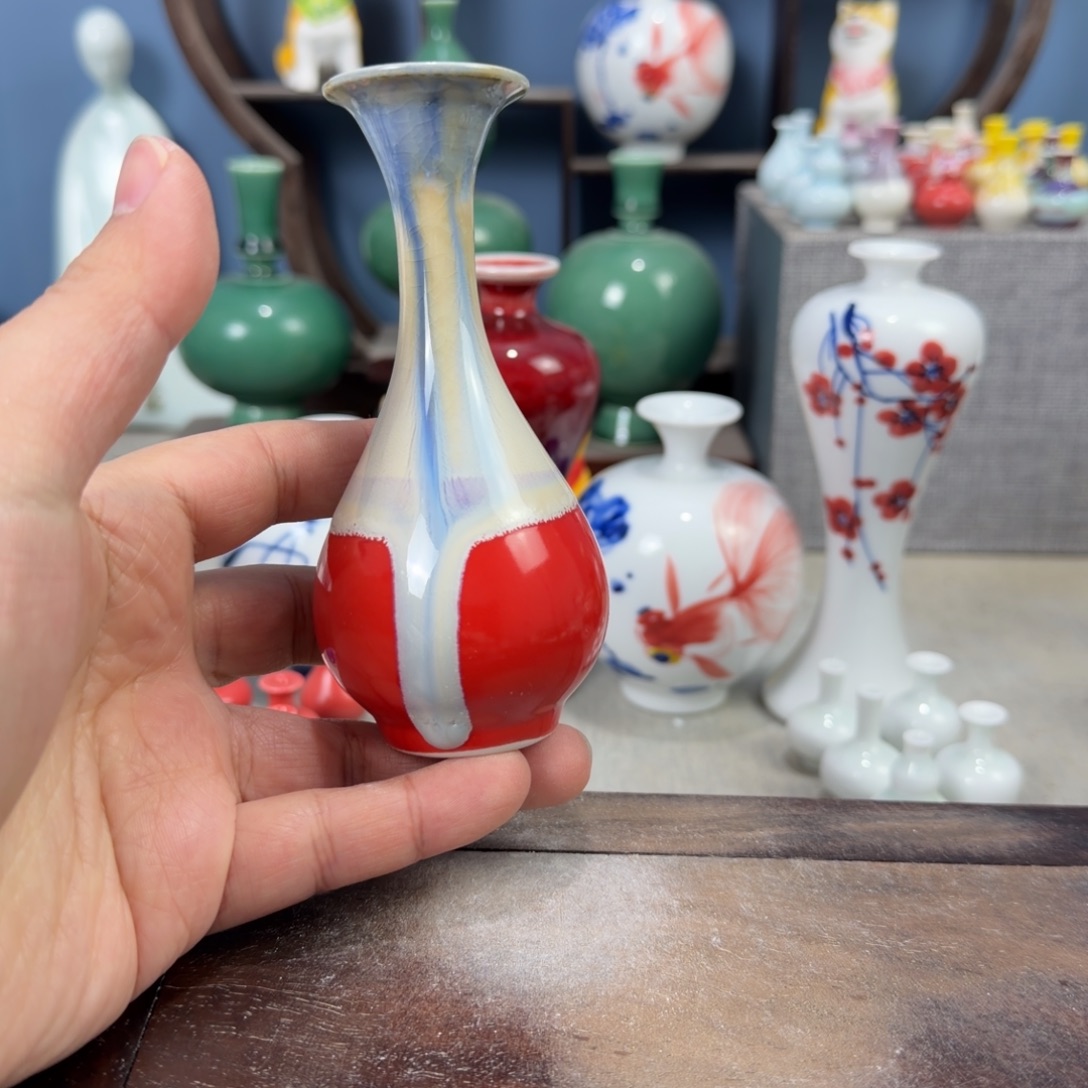 陶瓷手工小花器摆件