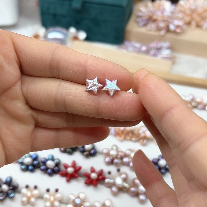 淡水珍珠发饰银S925镶嵌