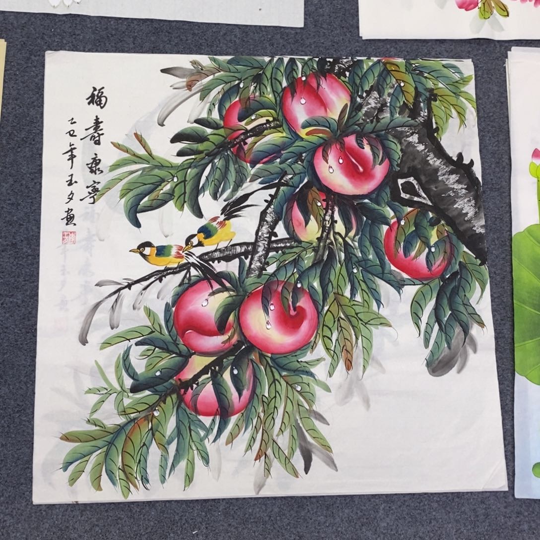 国画尺寸68✖️68精品手绘斗方