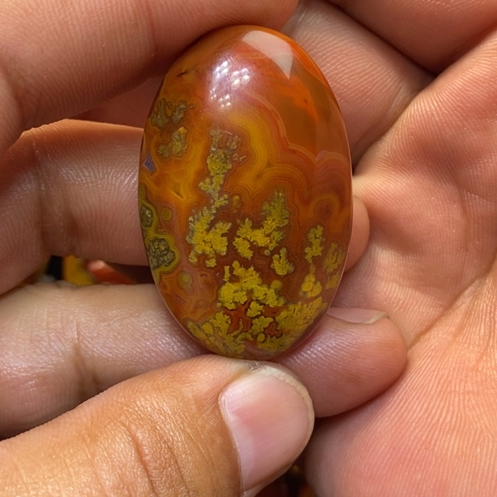 玛瑙/玉髓战国红大湾料挂坠未镶嵌美****音