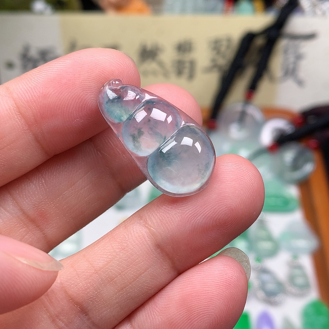 翡翠裸石缅甸天然A货翡翠冰种豆子