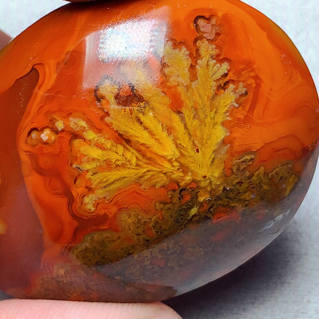 鸢***天玛瑙/玉髓未镶嵌战国红