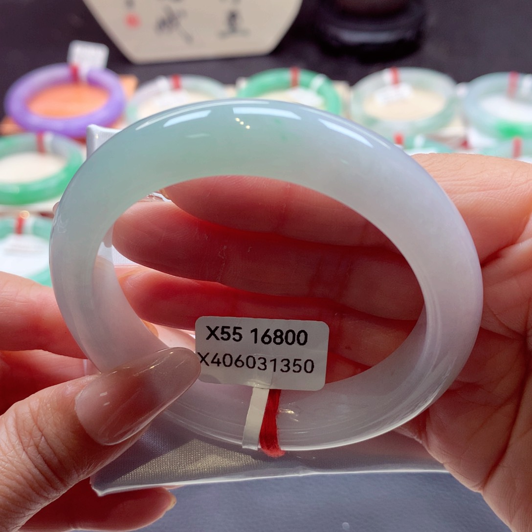 翡翠手镯未镶嵌正圈55（5号）89