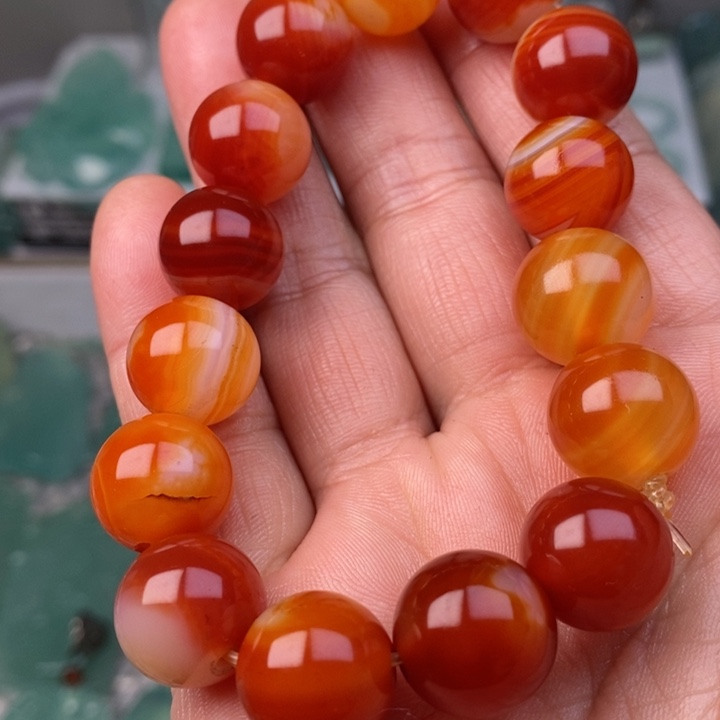 蛇纹石玉手链未镶嵌