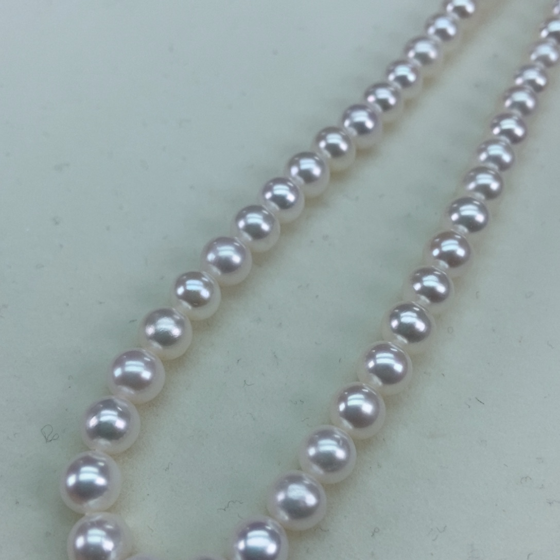 淡水珍珠6.7极光缎面几乎无暇银S925镶嵌