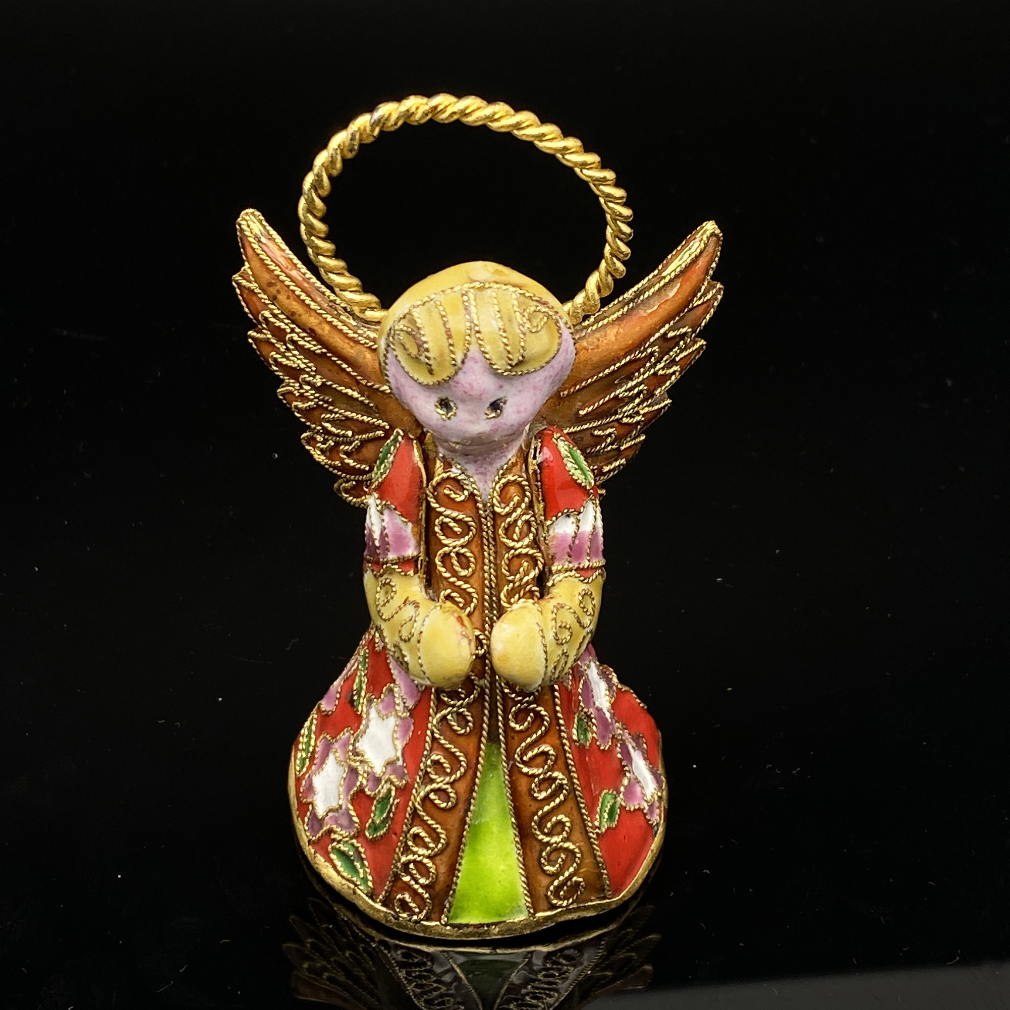 B0226GMD532天使摇铃景泰蓝饰品