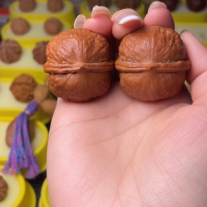 夜***猫吊坠文玩核桃宽边元宝