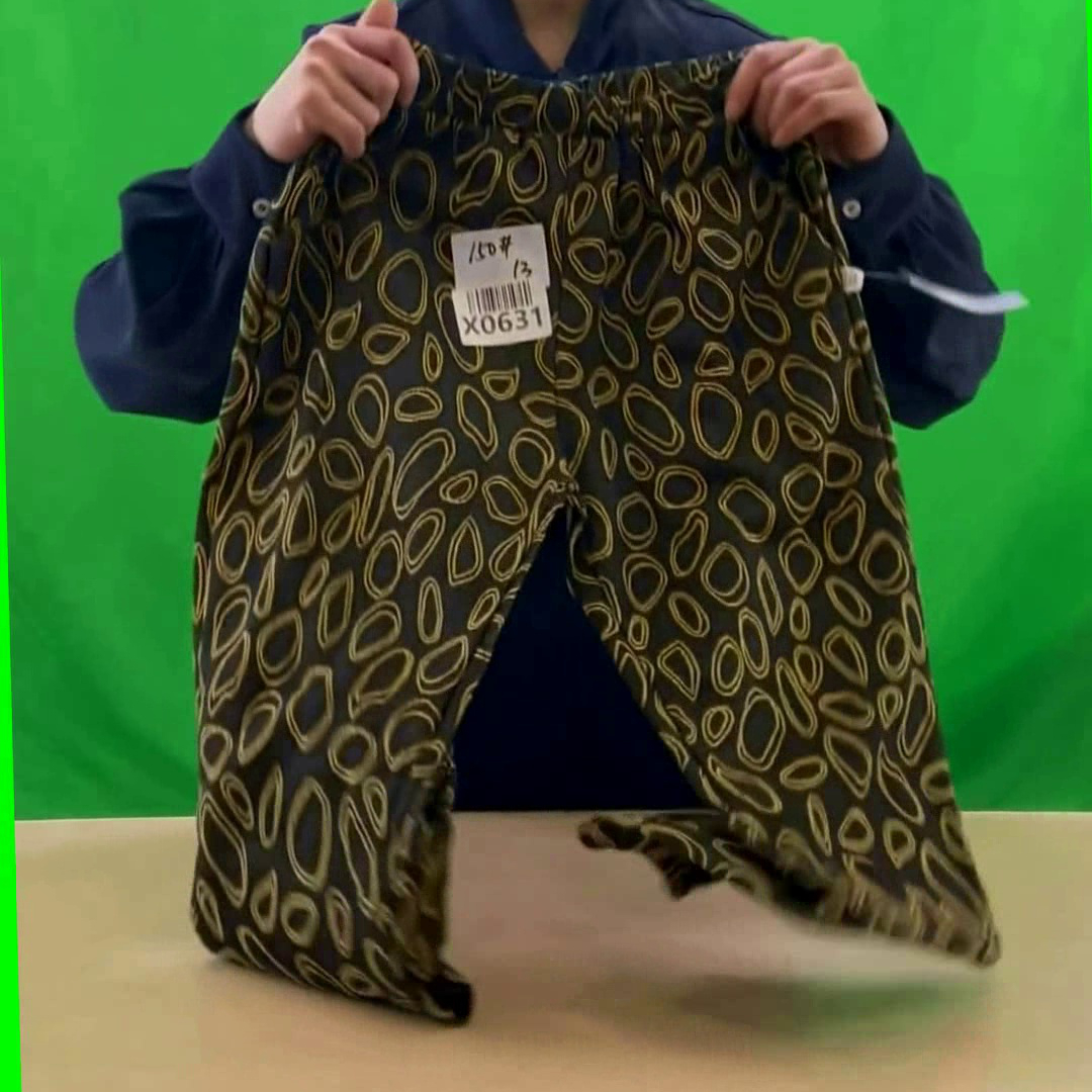 X0631A黄色春秋满印卫裤男女童清仓