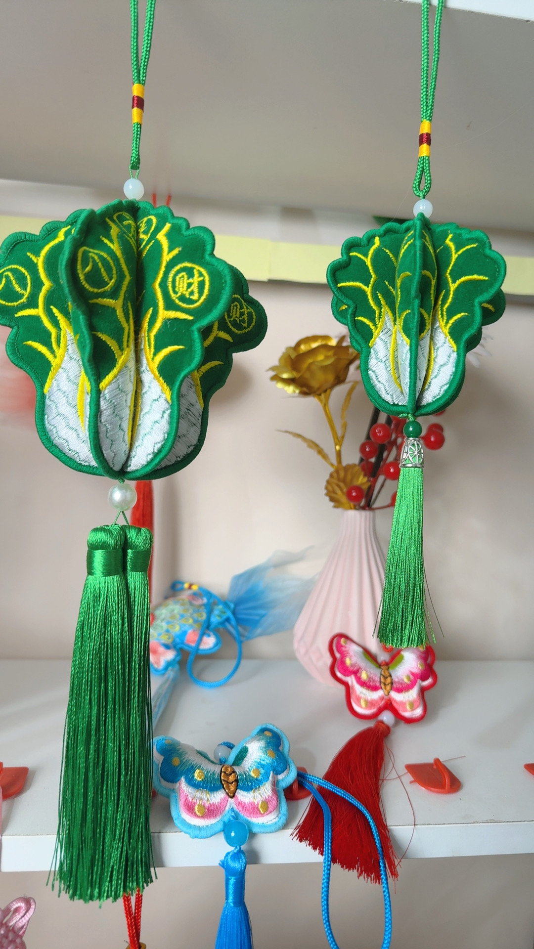 新款立体百财挂件招财白菜礼物国风室内车挂香包精致创意