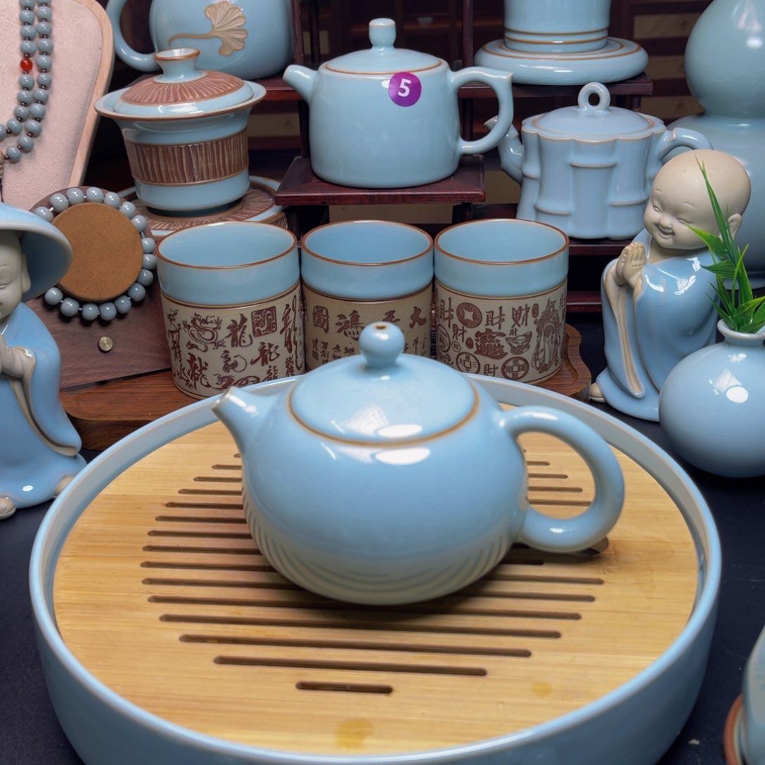 【闪购商品】摆件陶汝州壶壶壶，杯壶，杯