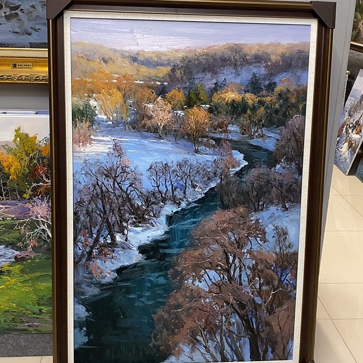 山***娃油画带外框画芯尺寸80x120cm