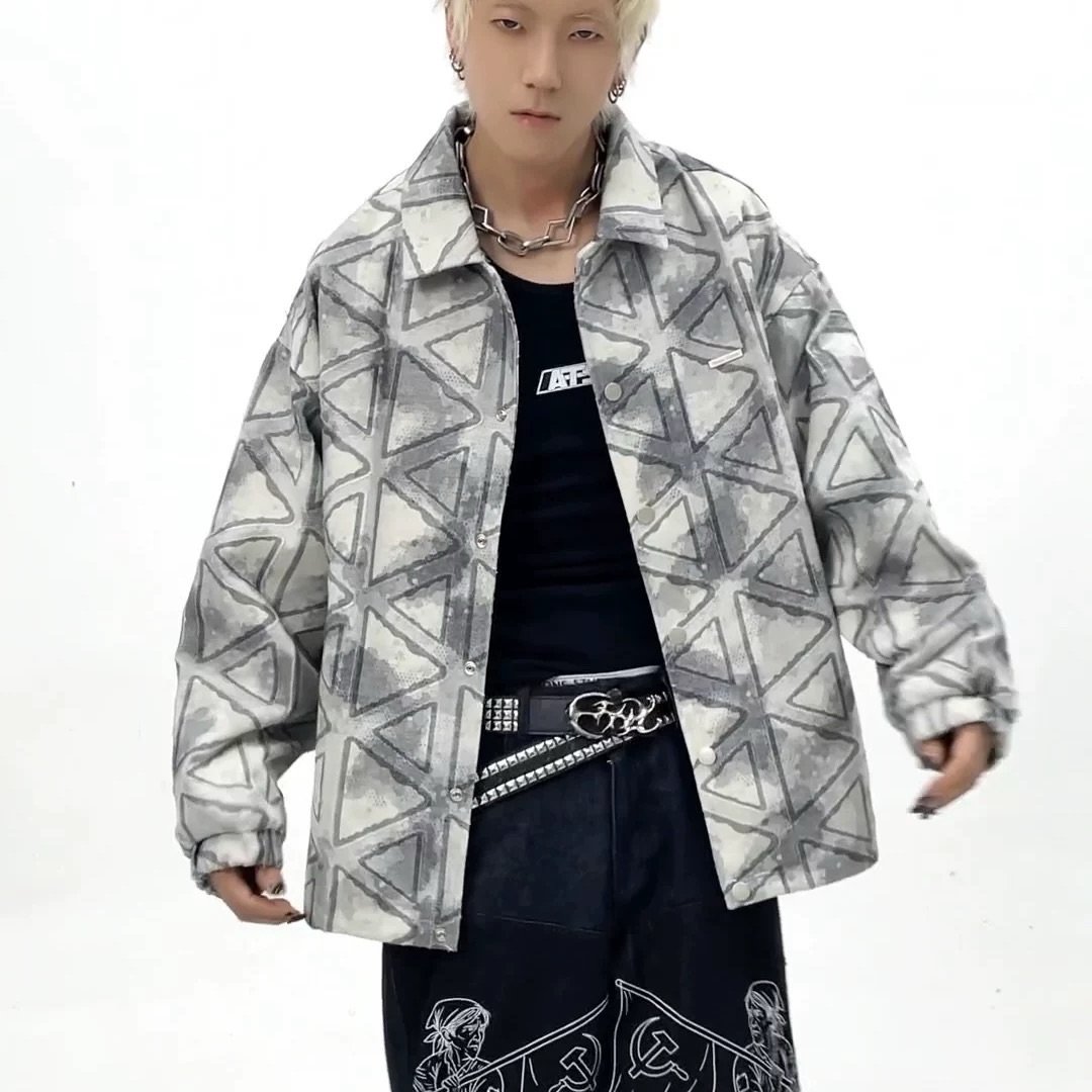 【眉山火狐狸】C97390秋季上新男士休闲时尚百搭情侣港风夹克外套