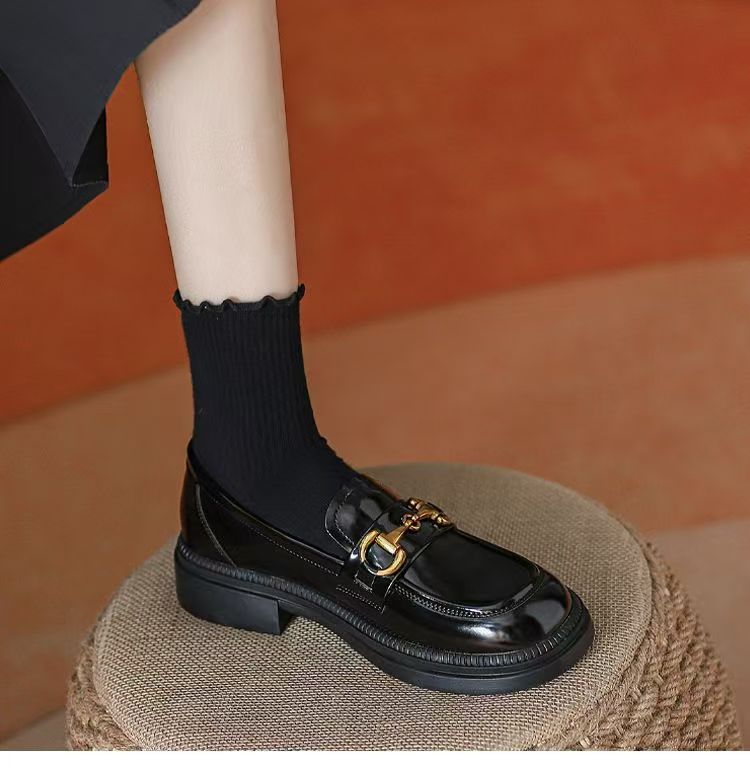 肥仔推荐 C 99-1  时尚英伦风橡胶软底女士乐福鞋小皮鞋百搭