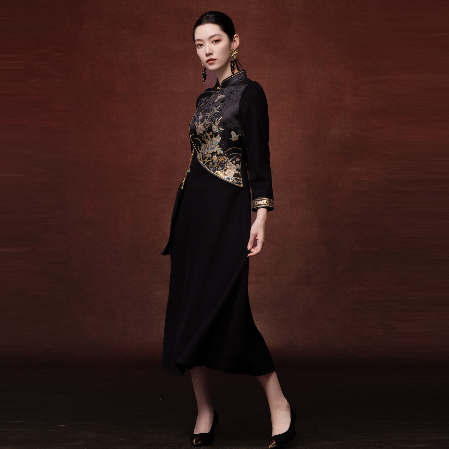 新中式国风新款气质 娴花映月连衣裙954237549