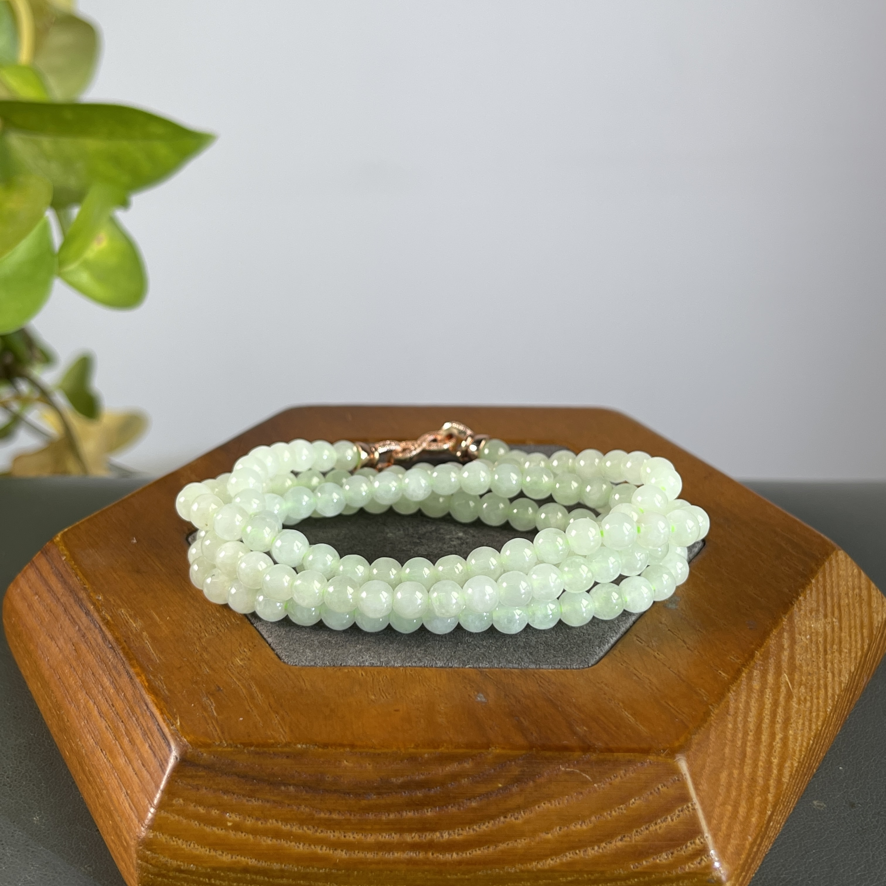 JYB12-015  天然缅甸A货翡翠  翡翠珠链（含配饰）