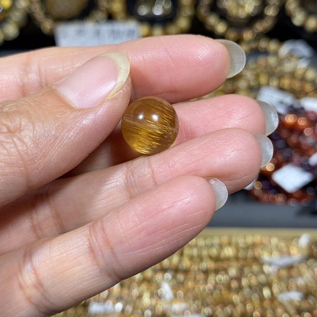 水晶珠子未镶嵌德**福铜发晶