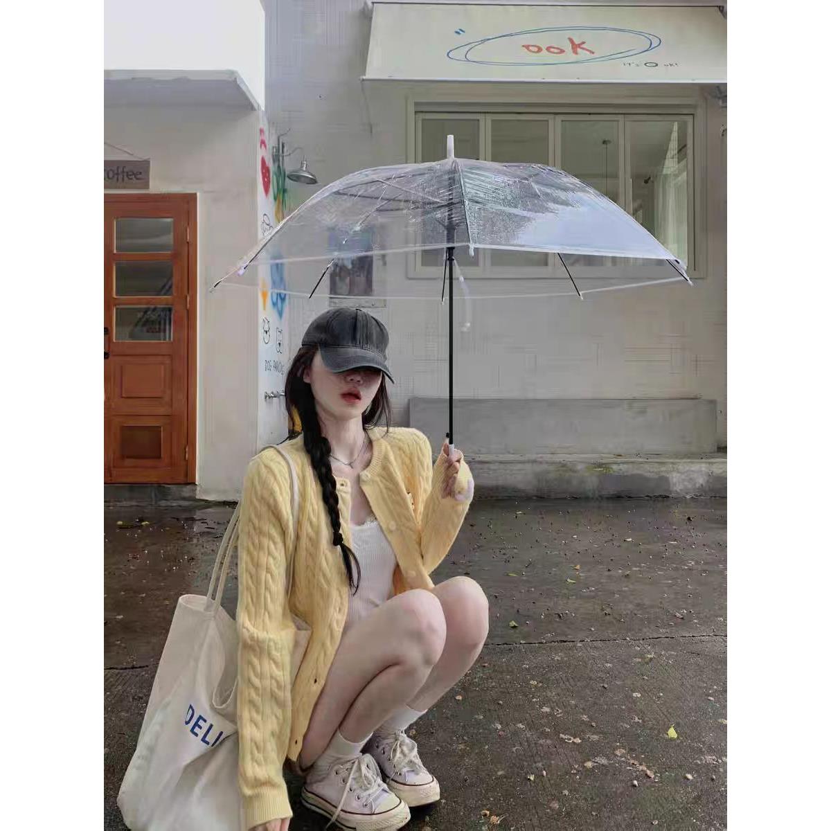 韩系穿搭黄色开衫针织外套女2025新款春秋麻花毛衣高级感上衣