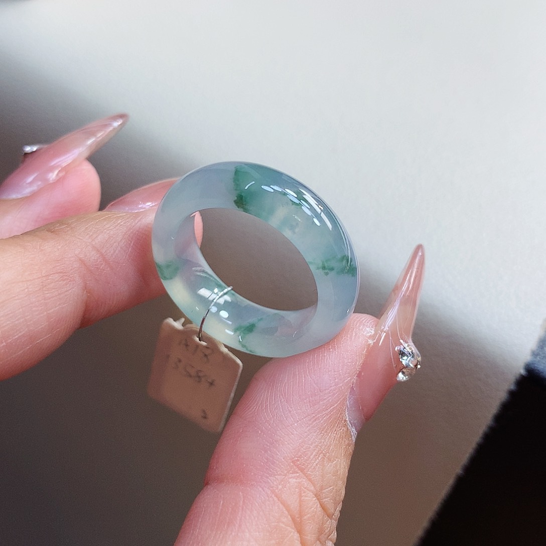 翡翠未镶嵌戒指19-20号