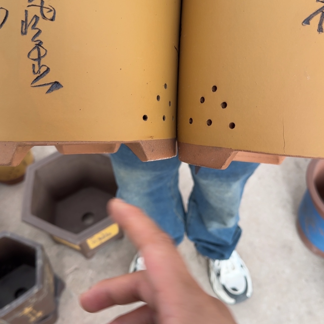 花盆紫砂口径17.20口径朱