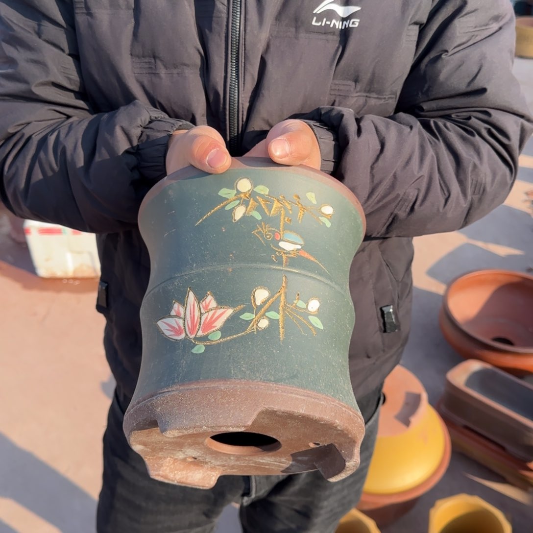 紫砂花盆口径14.18口径